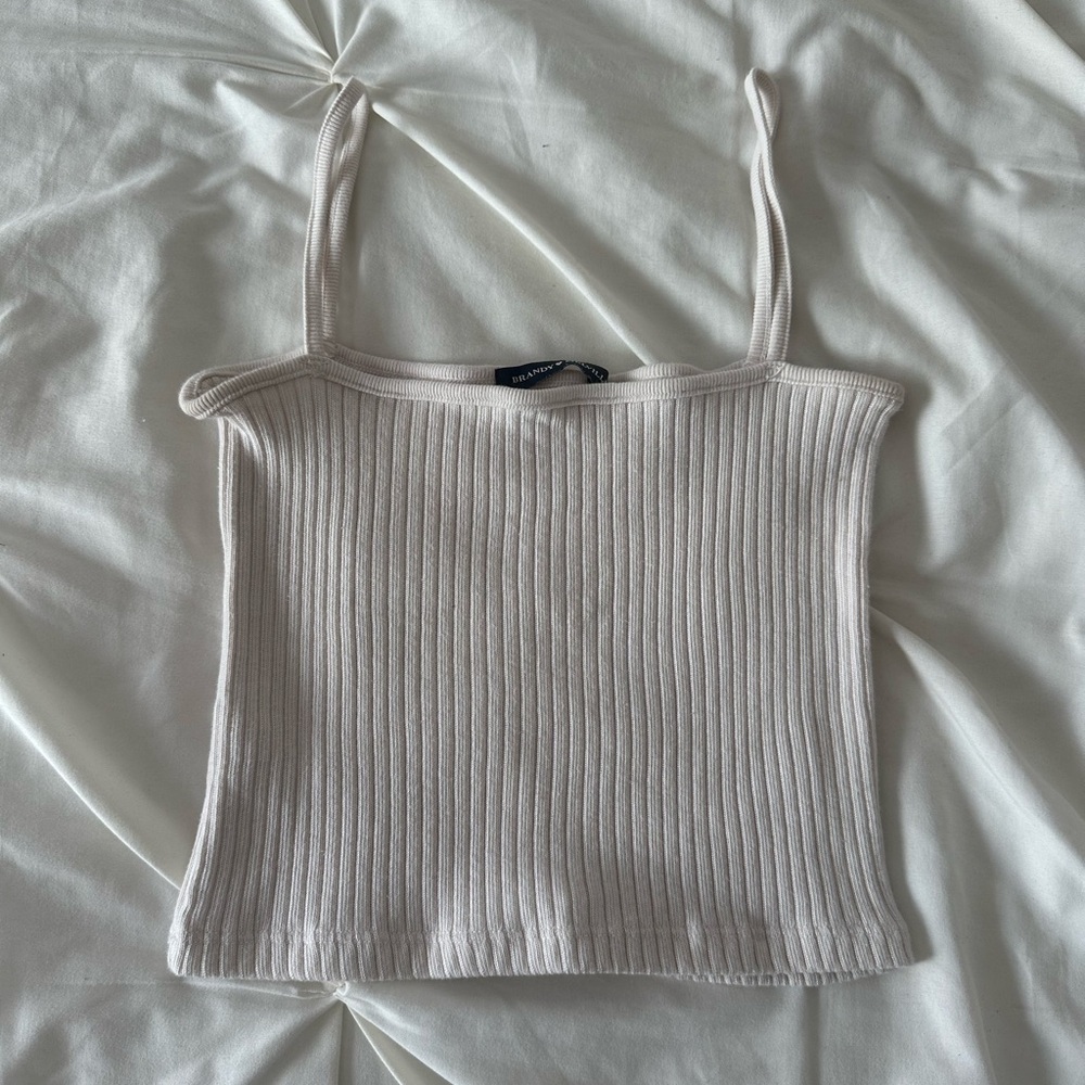 Brandy Melville Gray Ribbed Crop Camisole